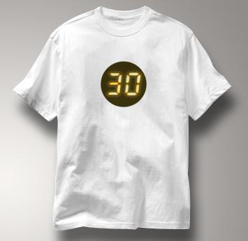 Big 30th Birthday T Shirt WHITE 24 T Shirt Jack Bauer T Shirt TV T Shirt