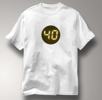 Big 40th Birthday T Shirt WHITE 24 T Shirt Jack Bauer T Shirt TV T Shirt