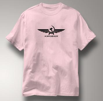 Aeroflot T Shirt Russian PINK Airlines T Shirt Aviation T Shirt Soviet T Shirt Russian T Shirt
