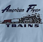 American Flyer T Shirt Vintage Logo BLUE Railroad T Shirt Train T Shirt Vintage Logo T Shirt