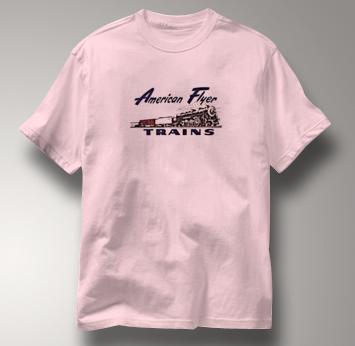 American Flyer T Shirt Vintage Logo PINK Railroad T Shirt Train T Shirt Vintage Logo T Shirt