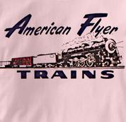 American Flyer T Shirt Vintage Logo PINK Railroad T Shirt Train T Shirt Vintage Logo T Shirt