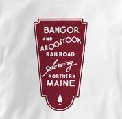 Bangor and Aroostook T Shirt BAR WHITE Railroad T Shirt Train T Shirt B&O Museum T Shirt BAR T Shirt