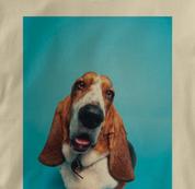 Basset Hound T Shirt Portrait TAN Dog T Shirt Portrait T Shirt