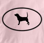 Beagle T Shirt Oval Profile PINK Dog T Shirt Oval Profile T Shirt
