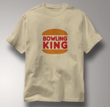 Bowling King T Shirt TAN Bowling T Shirt