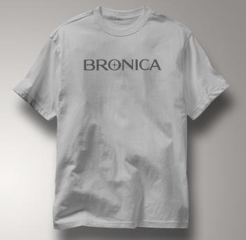 Bronica Camera T Shirt Vintage Logo GRAY Vintage Logo T Shirt