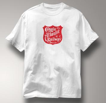 Canada Atlantic Railway T Shirt Vintage Logo WHITE Railroad T Shirt Train T Shirt Vintage Logo T Shirt