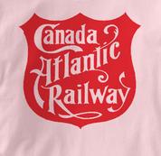 Canada Atlantic Railway T Shirt Vintage Logo PINK Railroad T Shirt Train T Shirt Vintage Logo T Shirt