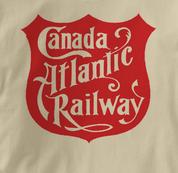 Canada Atlantic Railway T Shirt Vintage Logo TAN Railroad T Shirt Train T Shirt Vintage Logo T Shirt