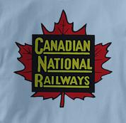 Canada National Railway T Shirt Vintage BLUE Railroad T Shirt Train T Shirt Vintage T Shirt