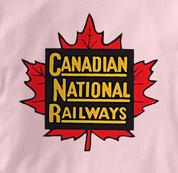 Canada National Railway T Shirt Vintage PINK Railroad T Shirt Train T Shirt Vintage T Shirt