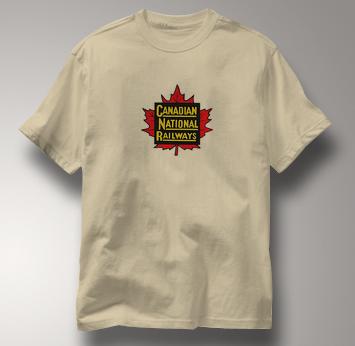 Canada National Railway T Shirt Vintage TAN Railroad T Shirt Train T Shirt Vintage T Shirt