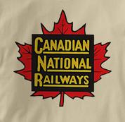 Canada National Railway T Shirt Vintage TAN Railroad T Shirt Train T Shirt Vintage T Shirt