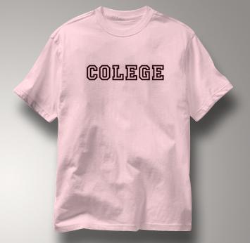 Colege T Shirt PINK Peace T Shirt