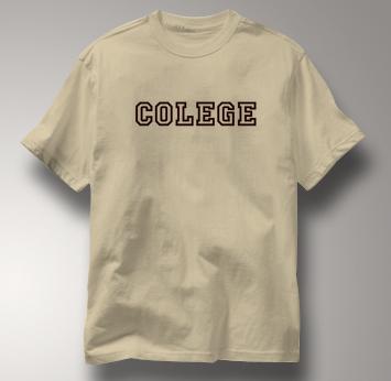 Colege T Shirt TAN Peace T Shirt