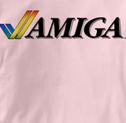Commodore Computer T Shirt Vintage Logo Amiga PINK Vintage Logo Amiga T Shirt Geek T Shirt