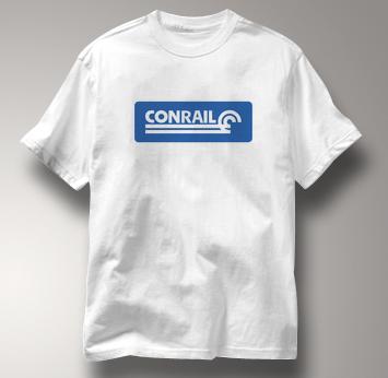 Conrail T Shirt Railway Logo WHITE Railroad T Shirt Train T Shirt Railway Logo T Shirt