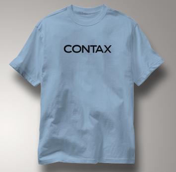 Contax Camera T Shirt Vintage Logo BLUE Vintage Logo T Shirt