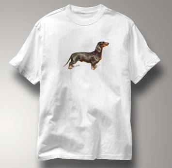 Dachshund T Shirt Vintage Portrait WHITE Dog T Shirt Vintage Portrait T Shirt