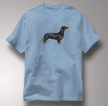 Dachshund T Shirt Vintage Portrait BLUE Dog T Shirt Vintage Portrait T Shirt