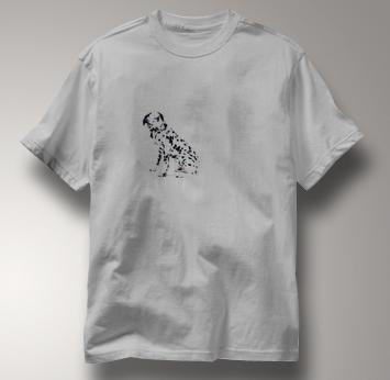 Dalmatian T Shirt Portrait Sitting GRAY Dog T Shirt Portrait Sitting T Shirt