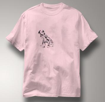 Dalmatian T Shirt Portrait Sitting PINK Dog T Shirt Portrait Sitting T Shirt