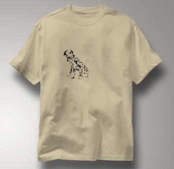 Dalmatian T Shirt Portrait Sitting TAN Dog T Shirt Portrait Sitting T Shirt