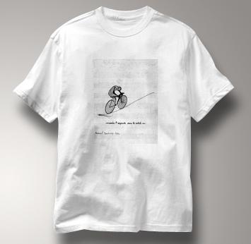 Bicycle T Shirt Duchamp WHITE Cycling T Shirt Marcel Duchamp T Shirt