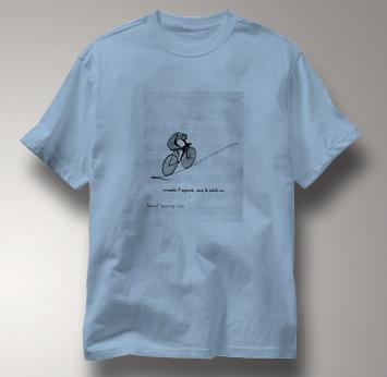 Bicycle T Shirt Duchamp BLUE Cycling T Shirt Marcel Duchamp T Shirt