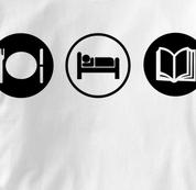 Reading T Shirt Eat Sleep Play WHITE Obsession T Shirt Eat Sleep Play T Shirt