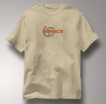 Emacs T Shirt Unix Editor Wiki TAN Computer T Shirt Unix Editor Wiki T Shirt Geek T Shirt