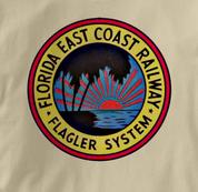 Florida East Coast T Shirt FEC Flagler System TAN Railroad T Shirt Train T Shirt FEC Flagler System T Shirt