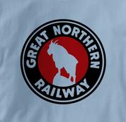 Great Northern Railway T Shirt Logo BLUE Railroad T Shirt Train T Shirt Logo T Shirt
