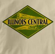 Illinois Central Railroad T Shirt Vintage TAN Train T Shirt Vintage T Shirt