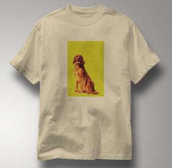 Irish Setter T Shirt Portrait TAN Dog T Shirt Portrait T Shirt
