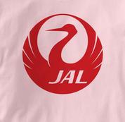 Japan Airlines T Shirt PINK JAL T Shirt Aviation T Shirt