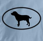 Labrador Retriever T Shirt Oval Profile BLUE Dog T Shirt Oval Profile T Shirt