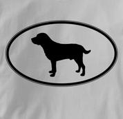 Labrador Retriever T Shirt Oval Profile GRAY Dog T Shirt Oval Profile T Shirt