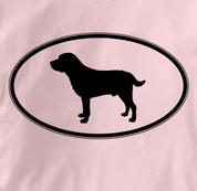 Labrador Retriever T Shirt Oval Profile PINK Dog T Shirt Oval Profile T Shirt