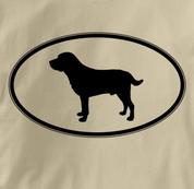 Labrador Retriever T Shirt Oval Profile TAN Dog T Shirt Oval Profile T Shirt