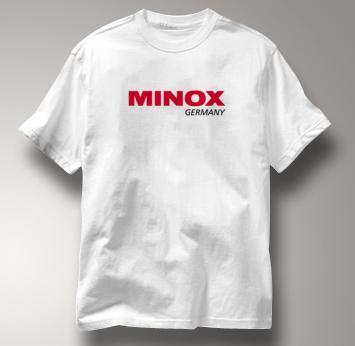 Minox Camera T Shirt Vintage Logo WHITE Vintage Logo T Shirt