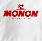 Monon T Shirt Hoosier Line WHITE Railroad T Shirt Train T Shirt Hoosier Line T Shirt
