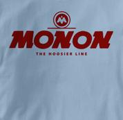 Monon T Shirt Hoosier Line BLUE Railroad T Shirt Train T Shirt Hoosier Line T Shirt
