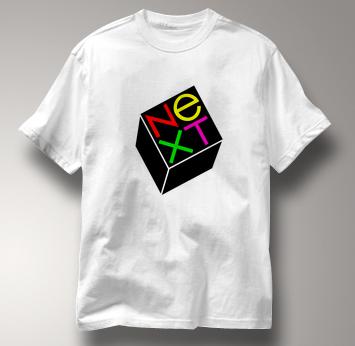 Next Computer T Shirt Vintage Logo WHITE Vintage Logo T Shirt Geek T Shirt