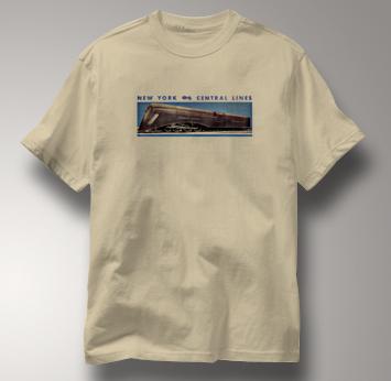 New York Central Lines T Shirt Commodore Vanderbilt TAN Railroad T Shirt Train T Shirt Commodore Vanderbilt T Shirt