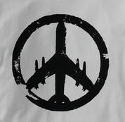 Peace Plane T Shirt GRAY Peace T Shirt