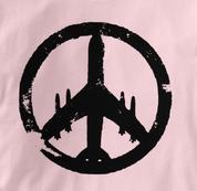 Peace Plane T Shirt PINK Peace T Shirt