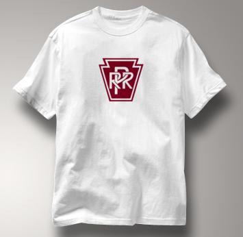 Pennsylvania Railroad T Shirt Railway Logo WHITE Train T Shirt Railway Logo T Shirt