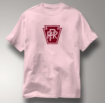 Pennsylvania Railroad T Shirt Railway Logo PINK Train T Shirt Railway Logo T Shirt